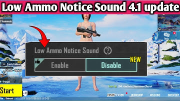 Pubg Bgmi low Ammo Notice sound 4.1update ll Low Ammo Notice sound bgmi pubg 