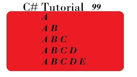Printing Triangle Pattern in C# Example Tenth