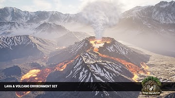 Lava & Volcano - Environment Set