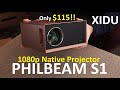 $115 !? XIDU Philbeam S1 Projector - Native 1080P - Beautiful Design  - AMAZING Price!!