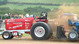 giving it some power Tractor pulling massive engine explosion on the day