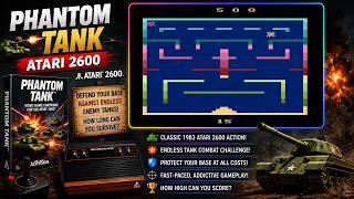 Phantom Tank (Atari 2600) Gameplay | Defend Your Base Against Endless Enemy Tanks