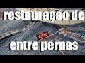 Rasgo entre pernas na calça jeans- Trocar jeans rasgado #jeansrasgado #costurarjeans #restaurajeans