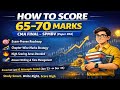 How to Score 65–70 Marks in CMA Final SPMBV | Paper 20A Complete Strategy (Trend Based)
