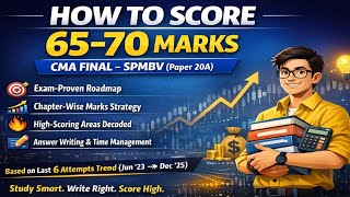 How to Score 65–70 Marks in CMA Final SPMBV | Paper 20A Complete Strategy (Trend Based)