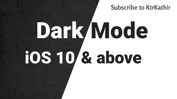 Dark mode support for iOS 10 and above | KtrKathir | Xcode 11 | Swift 5.2