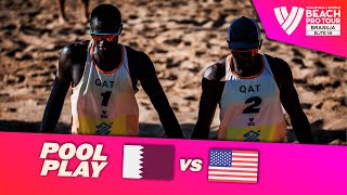 Cherif/Ahmend vs. Evans/Burdinger - Pool Play Highlights | Brasilia 2024 #BeachProTour