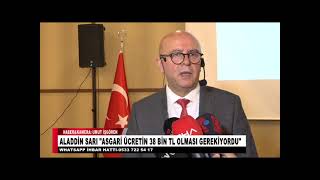 ALADDİN SARI ASGARİ ÜCRETİN 38 BİN TL OLMASI GEREKİYORDU Resimi