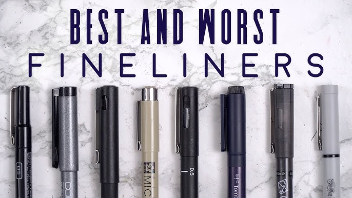 Comparing the pigmented fineliner brands. An overly critical