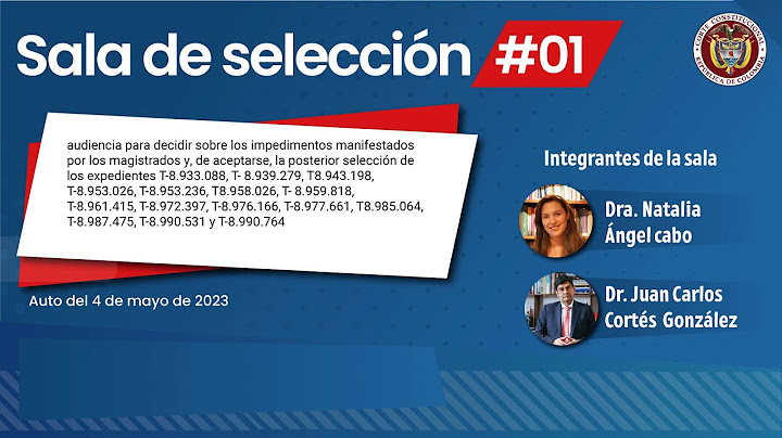 Sala de selección #1 de 2023 (Audiencia para decidir sobre los impedimentos)
