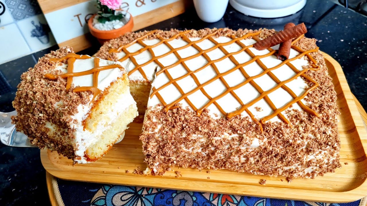 مطبخ ام وليد / اسهل و الذ كيكة بذوق الكرامال😋 بطريقة اقتصادية خطوة بخطوة 👍.