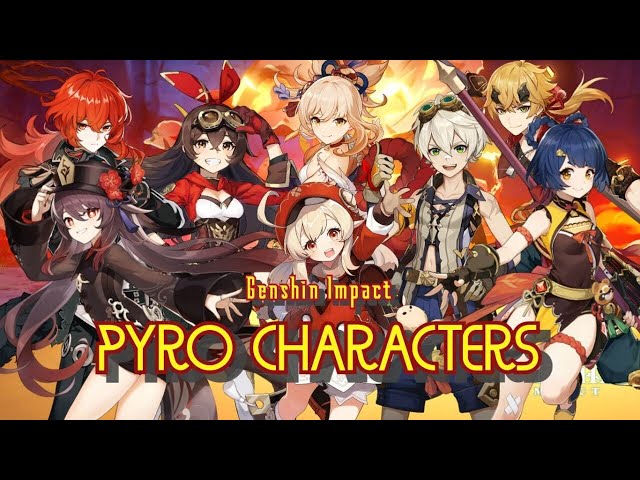 Personagens Pyro em Genshin Impact