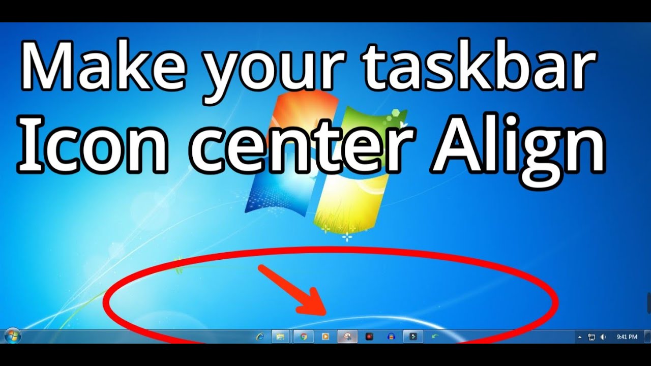 How To Center Taskbar Icons How To Align Icons To The Center Of Your