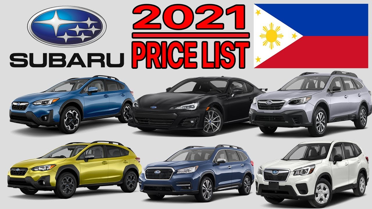SUBARU CAR PRICE LIST IN PHILIPPINES 2021 YouTube