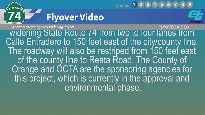 SR-74 Widening Project Environmental Phase Flyover Video