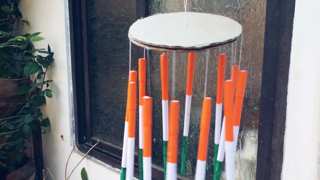 Wind Chime Craft ideas || Tri colour || Diy crafts || Vivek Ahirwar