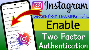 How to enable Instagram Two Factor Authentication | Instagram ko Hack hone se kaise bachayen  #insta