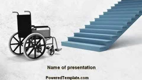Wheel Chair PowerPoint Template by PoweredTemplate.com