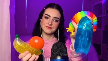 ASMR fidget toy haul 🍌🍍🌈
