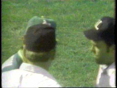 This montage was shown during a Boston Red Sox rain delay back in 1983. Included in this is the famous Rick Dempsey rain-delay, home run trot.