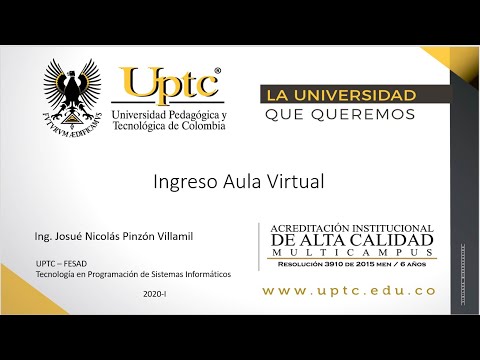 Ingreso Aula Virtual - UPTC