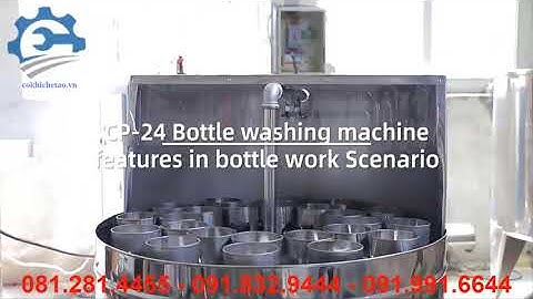 Máy súc rửa chai pet 24 đầu bán tự động - Máy rửa chai thủy tinh 24 vòi