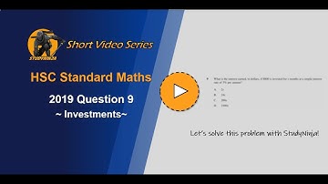 HSC Maths Standard 2019 Question 9 - StudyNinja