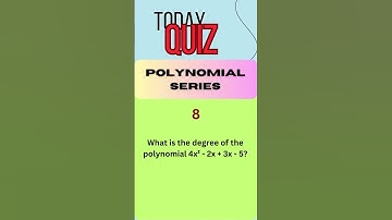 MTH Quiz | Polynomial Equations Quizzes | 08