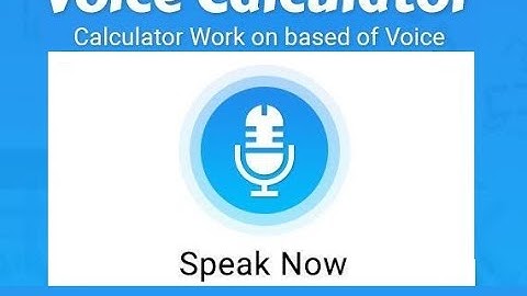Voice Input Based Simple Calculator using PYTHON