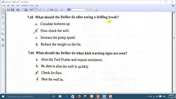 15 :IWCF:  questions of warning signs part#2