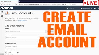 [🔴LIVE] How to create Email Account in cPanel?