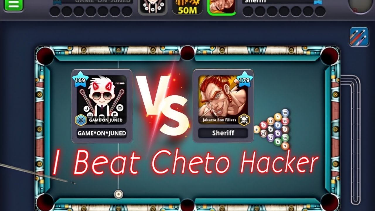 Omg 😮 How I Beat Cheto Hacker 🤔 8 Ball Pool || GAME ON JUNED