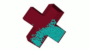 Elmer FEM with particle tracker: spheres in rotating 3D container