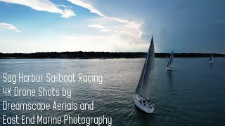 Sag Harbor Sailboat Racing - Dreamscape Aerials / East End Marine Photography - 4K Drone Shots
