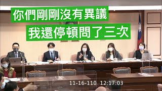 20211116 程序委員會 #表決 管碧玲 費鴻泰 李德維 邱顯智 跟蹤騷擾防制法 承認施政失當 高端購價減半 注意國際抵制北京冬奧局勢 立法院演哪齣