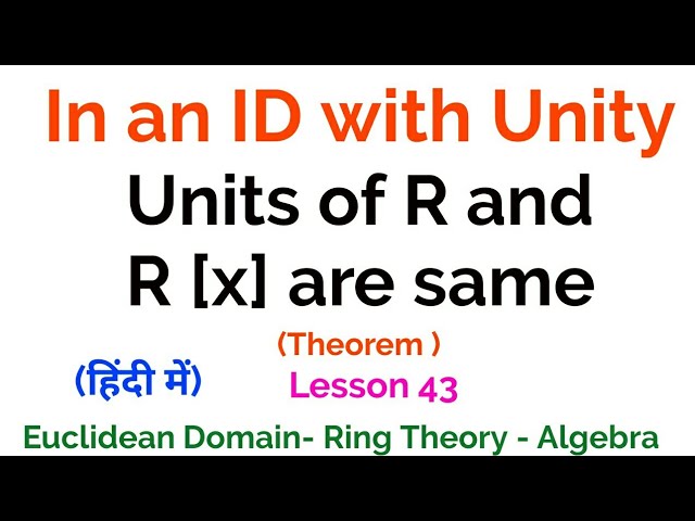 Ring Theory 5: Zero Divisors and Integral Domains - YouTube