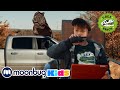 Aaron Found a Kids Game Toy & LB Has Fun at Dino School - T-Rex Kids Show | MOONBUG Kids Superheroes