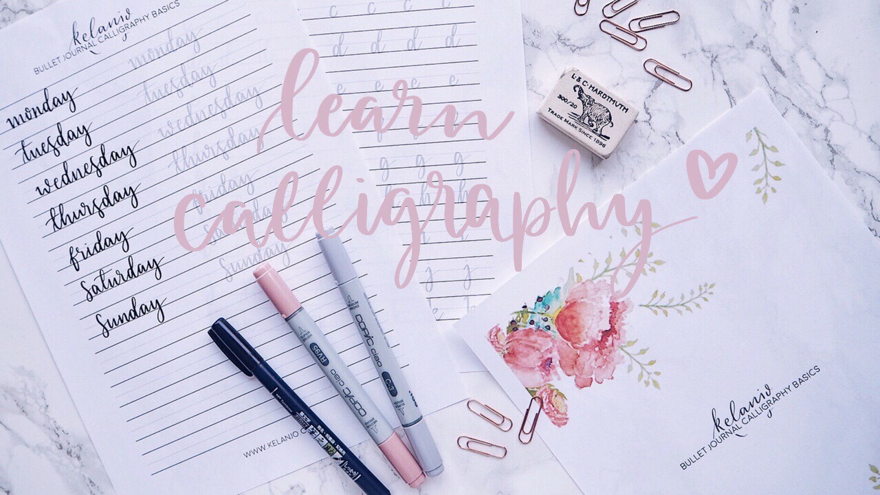 Pencil Calligraphy: How To Do Bullet Journal Hand Lettering With A
