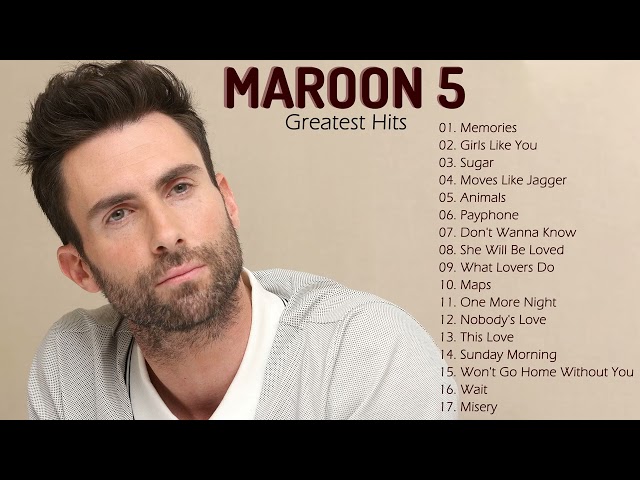 The Best Of Maroon 5 - Maroon 5 Greatest Hits Full Album 2022 class=