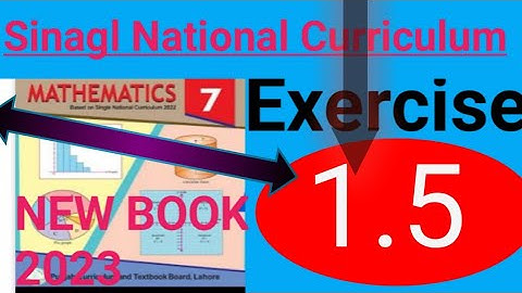 Class 7th math new book, Class 7 math new book 2023, single national curriculum, exercise 1.5 class