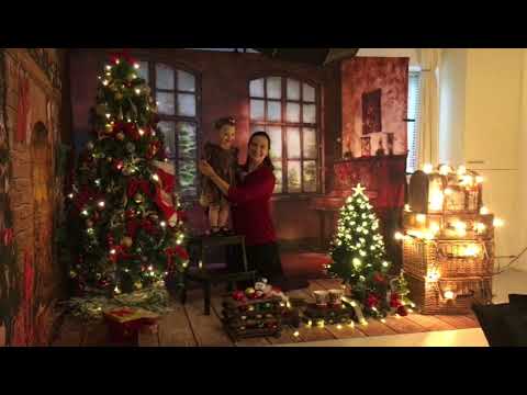 Kate Backdrops Review- Christmas Tree Piano Photography Backdrop