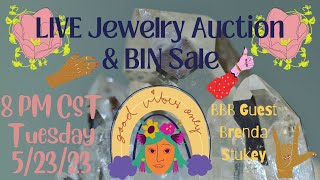 LIVE Jewelry Auction &amp; BIN Sale 8 PM CDT Tues. 6/13/23!