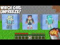 Only ONE ICE can be UNFREEZE to SAVE THE GIRL in Minecraft ! CHOOSE GIRL !