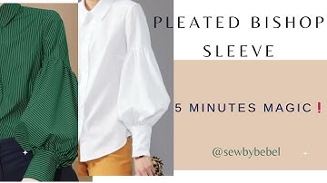 How to Sew a Simple Pleated Bishop Sleeve:Step-by-Step Guide .#sleevesdesign #SewwithMe#learntosew