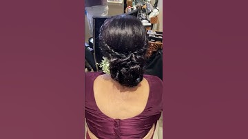 Thumbnail of Messy bun party hairstyle #viralvideo #trending #786 #tiktok #viral #sorts #song #bridal #party