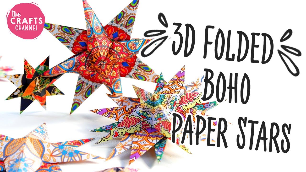 3D Paper Stars With 8 Points - creative jewish mom