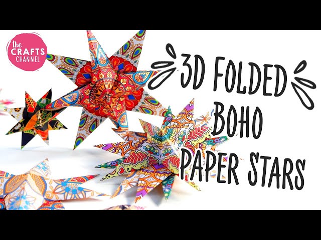 DIY 3D Paper Stars, Whenever I'm bored, I used to make thes…