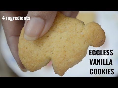 Recipe For Eggless Biscuits - Easy Vanilla Cookies with Just 4 Ingredients