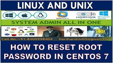 How to Reset Root User Password in RHEL and CentOS 7