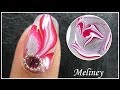 WATER MARBLE NAIL ART TUTORIAL | ENCHANTED FOREST RED FLOWER FEATHER NAIL DESIGN MANICURE EASY DIY